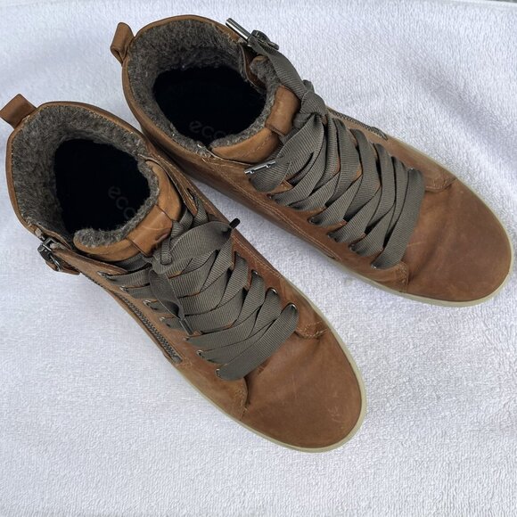 ECCO Soft 7 Tred GTX Gore-Tex Zip Up High Top Sneakers - Picture 2 of 8